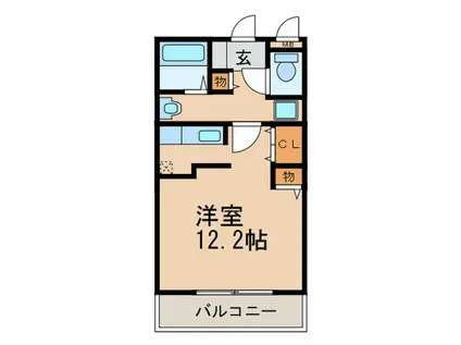 セゾンデルミエール(ワンルーム/1階)の間取り写真