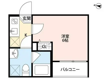 フォレストフロンティア(1K/2階)の間取り写真