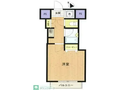 スカイコート芝壱番館(1K/7階)の間取り写真