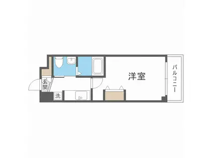 アーデンタワー本町イースト(1K/14階)の間取り写真