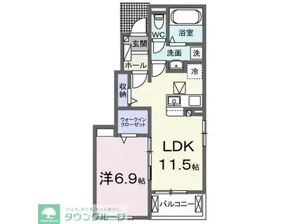 カノープス(1LDK/1階)の間取り写真