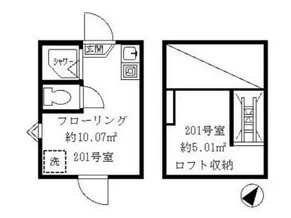ティ・アーモドリーム(ワンルーム/2階)の間取り写真