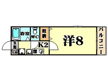 アミリティマンション(1K/1階)の間取り写真