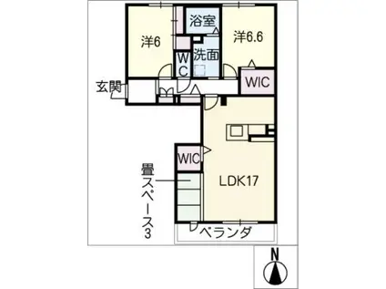 MASTTOWNLUCIAB棟(2LDK/3階)の間取り写真