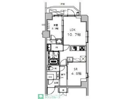 S-RESIDENCE瑞江(1SLDK/6階)の間取り写真