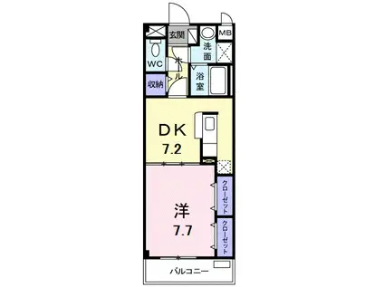 SUN CLAIR YOSHINO(1DK/1階)の間取り写真