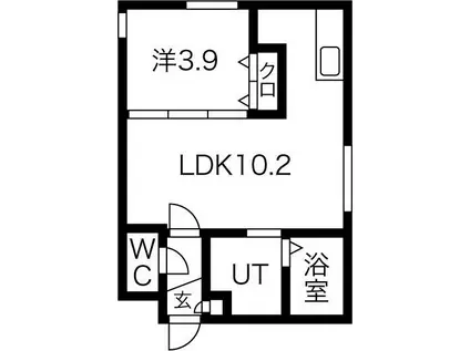 アルテ麻生(1LDK/2階)の間取り写真