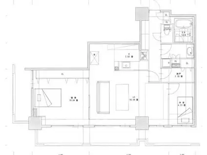 西新テングッドシティBRISTOL(2SLDK/13階)の間取り写真