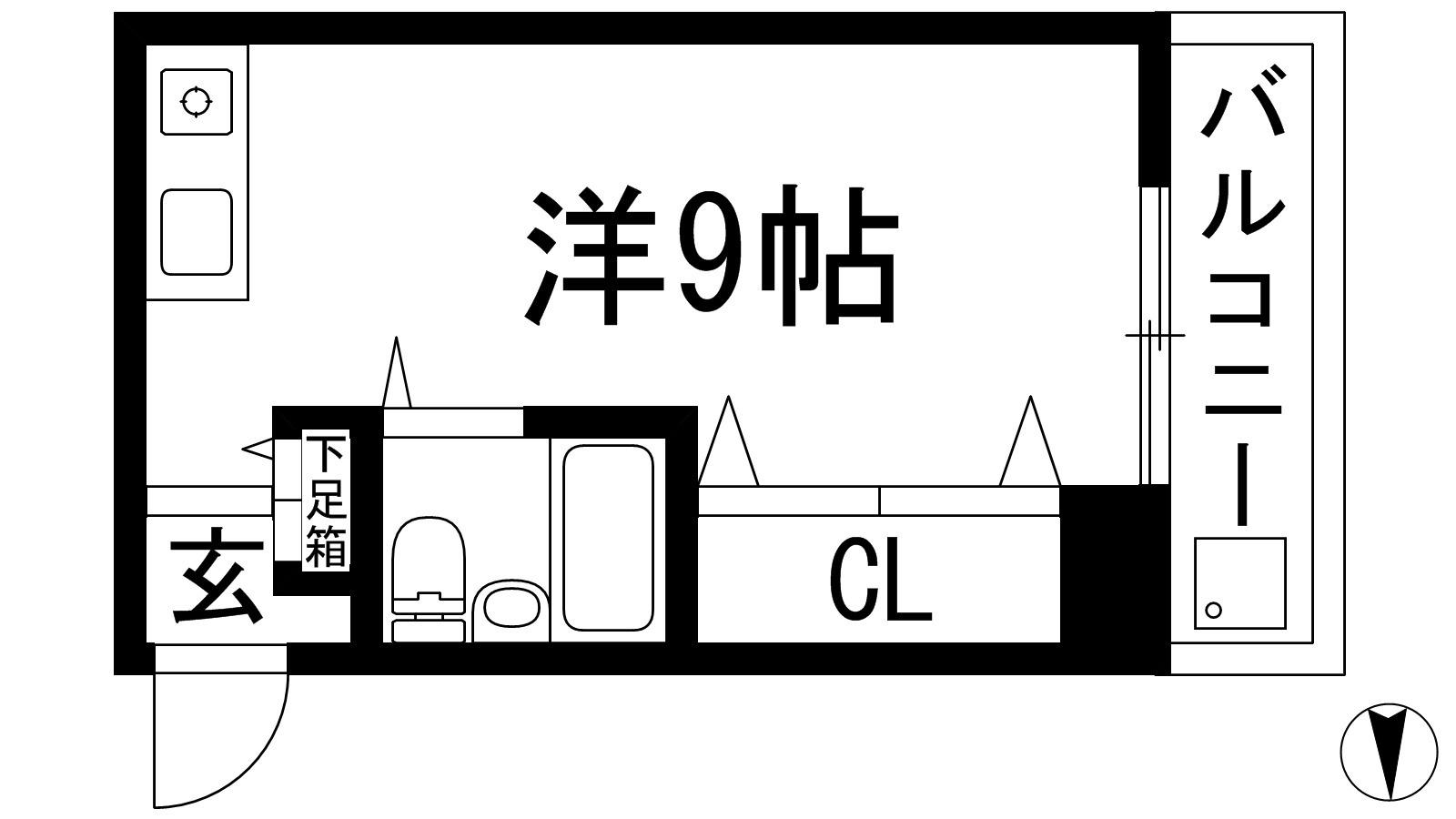 サニーコート石橋(ワンルーム/2階)の間取り写真