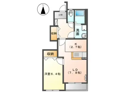 サンコート・パレス(1LDK/1階)の間取り写真