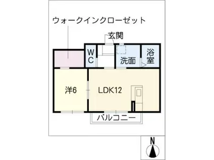 メゾンヴェルドミール(1LDK/1階)の間取り写真