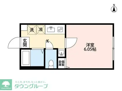 ブルーム桜台(1K/2階)の間取り写真