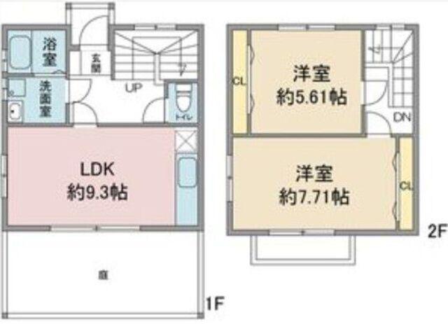 エスパスよもぎ台(2LDK/1階)の間取り写真