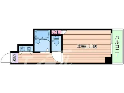 朝日プラザ心斎橋北(1K/4階)の間取り写真