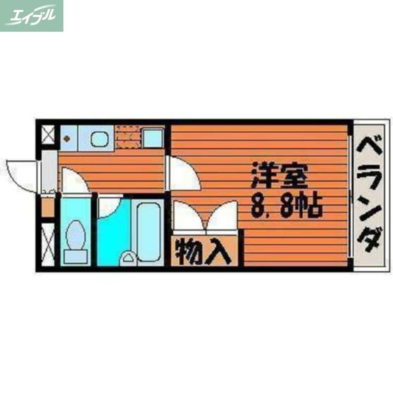ユートピアン21(1K/2階)の間取り写真