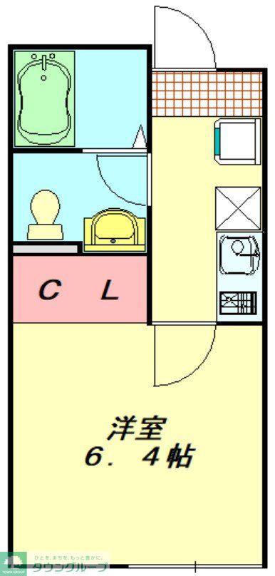 オーチェ今羽(1K/2階)の間取り写真