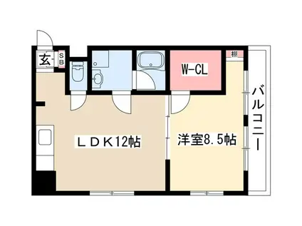 メゾン・ド・やまと日和町(1LDK/3階)の間取り写真
