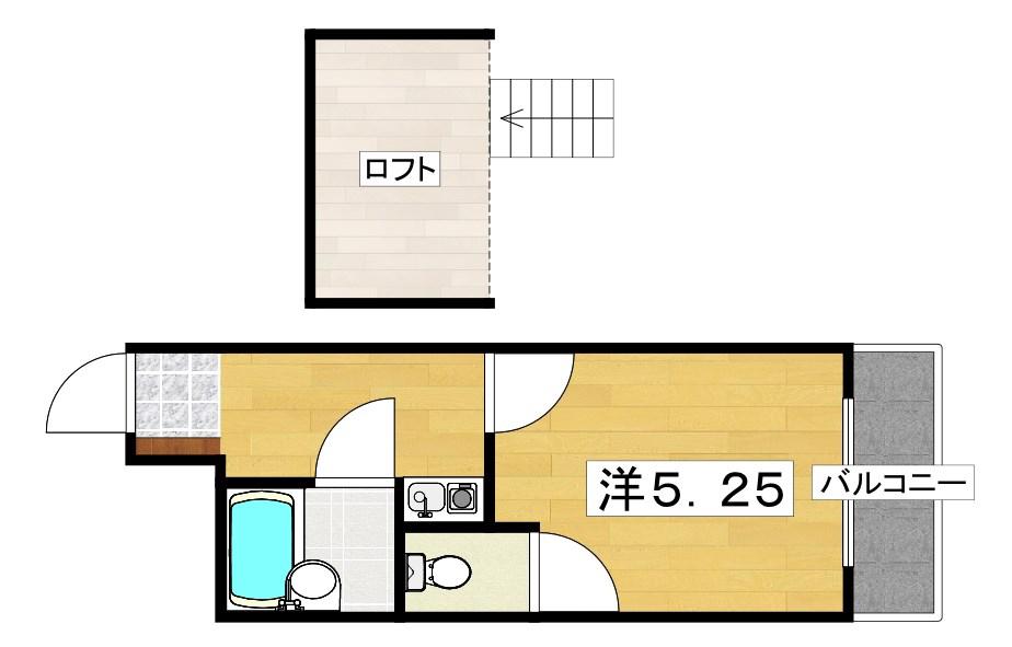 ヨーロピアン3番館(1K/1階)の間取り写真