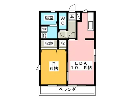レトアエスペランサ(1LDK/1階)の間取り写真
