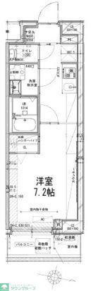 DIPS竹ノ塚駅前(1K/3階)の間取り写真