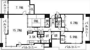 PRIME URBAN円山北四条(4LDK/13階)の間取り写真