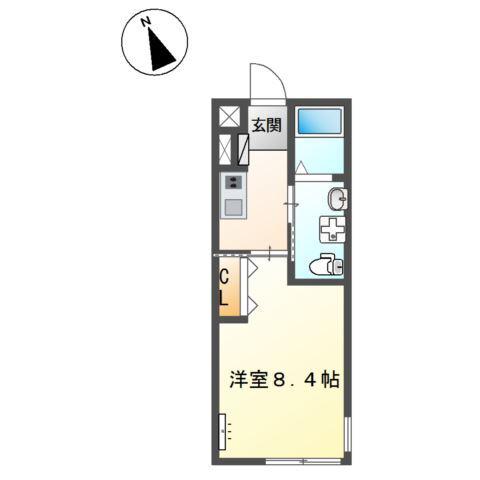CASA21(1K/2階)の間取り写真