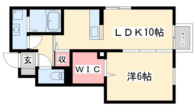 フォンターナ府内(1LDK/1階)の間取り写真