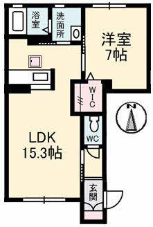 プロヌーブ三条(1LDK/1階)の間取り写真
