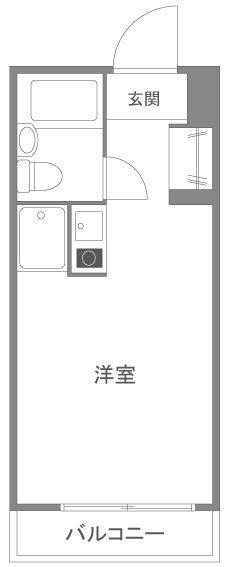 ペガサスマンション渋谷本町第1(ワンルーム/4階)の間取り写真