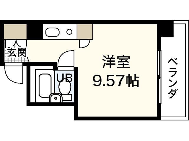 ビッグアップルビル(ワンルーム/4階)の間取り写真