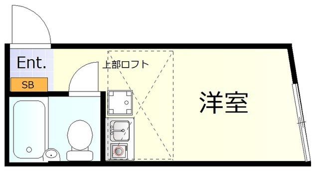 ペアパレス方南町(ワンルーム/1階)の間取り写真