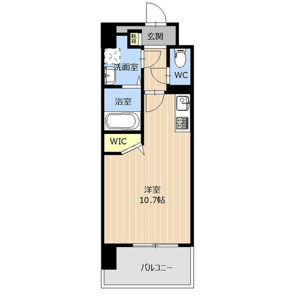 グランディア蓮台寺(ワンルーム/8階)の間取り写真