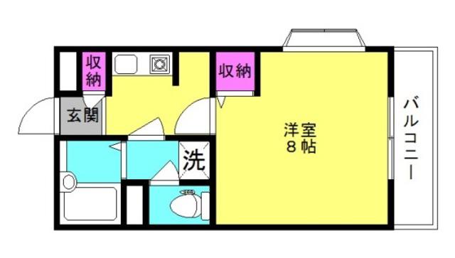 コーポマスヤ(1K/2階)の間取り写真