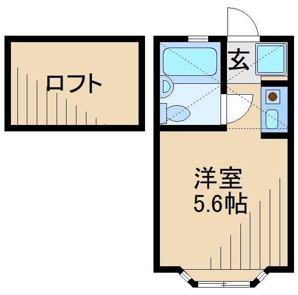 パルファンベール(1K/1階)の間取り写真