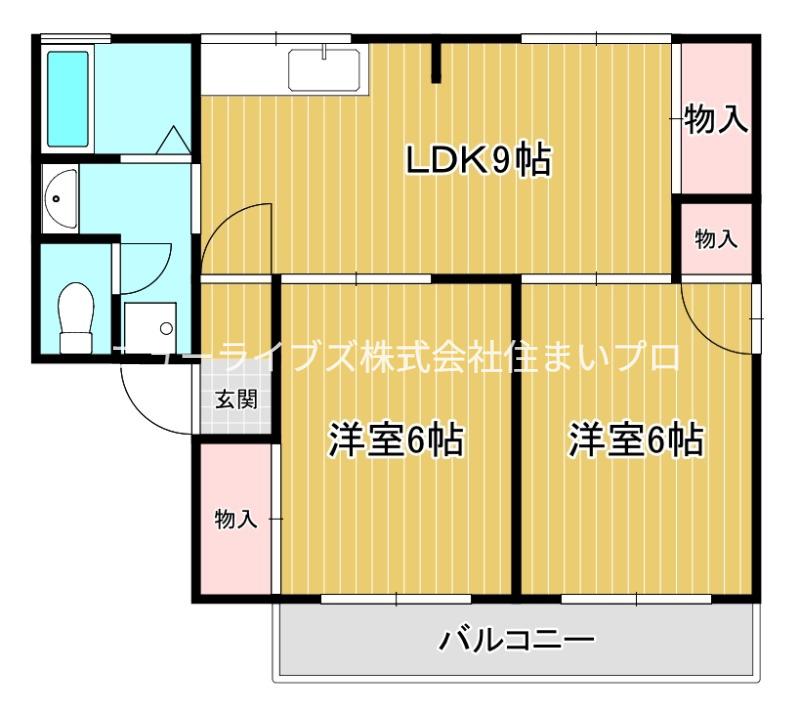 ケイメゾンシャルマン(2LDK/1階)の間取り写真