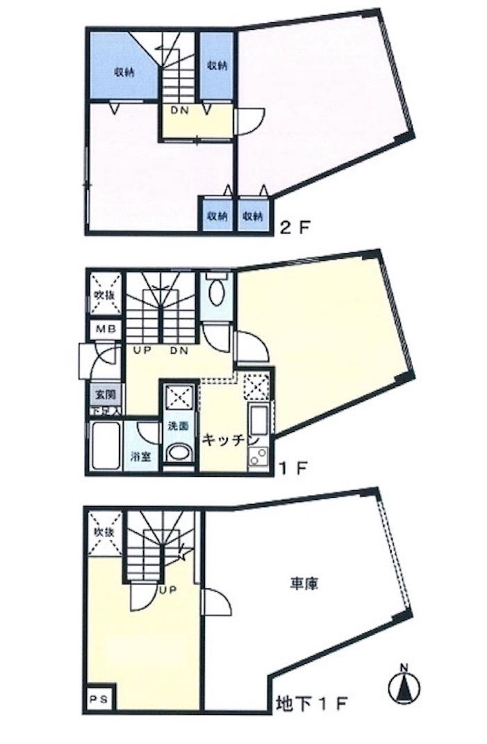 若林PREMHILLS(3LDK/1階)の間取り写真