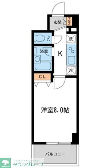 WILL DO 越谷(1K/4階)の間取り写真