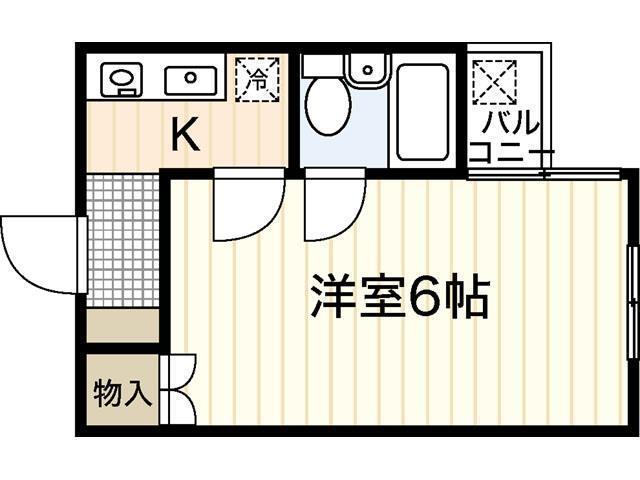 D.HEIM(1K/1階)の間取り写真