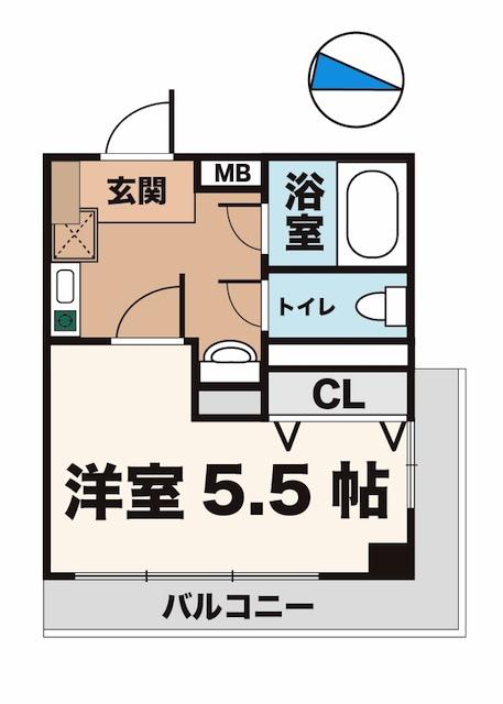 ニュープレジデント藤澤(1K/4階)の間取り写真
