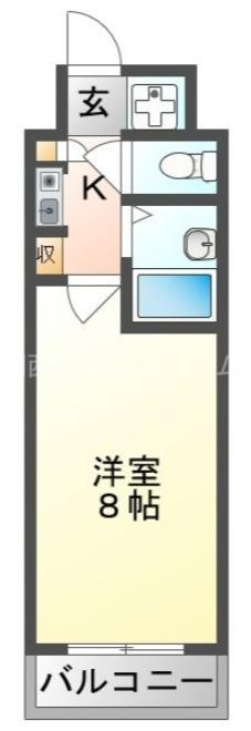 ヴィルメール守口(1K/2階)の間取り写真