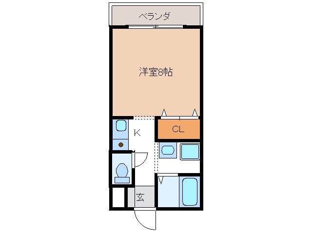 メゾンドRII(1K/2階)の間取り写真