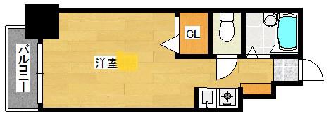 ベルミヤジ(ワンルーム/6階)の間取り写真