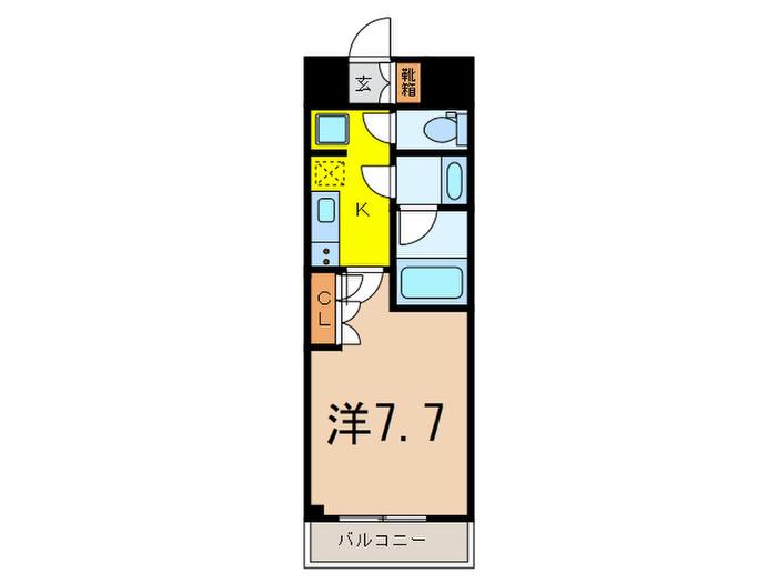 ヒューリック目白(1K/6階)の間取り写真