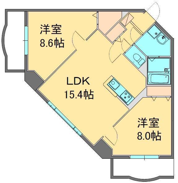 I.BIS SAKURA(2LDK/4階)の間取り写真