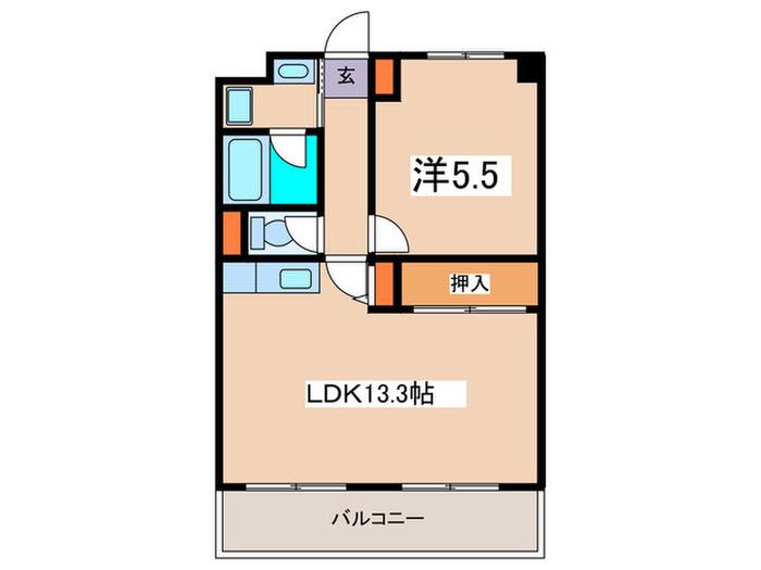 サンコール青葉台(1LDK/3階)の間取り写真