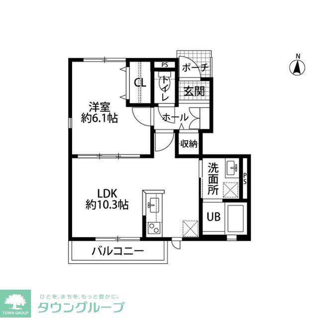 アムール M&E(1LDK/1階)の間取り写真