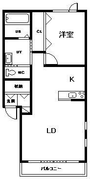 GRAN TERRACE 326A(1LDK/1階)の間取り写真