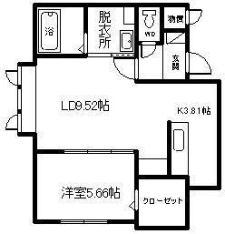 シャルマン春光A(1LDK/2階)の間取り写真