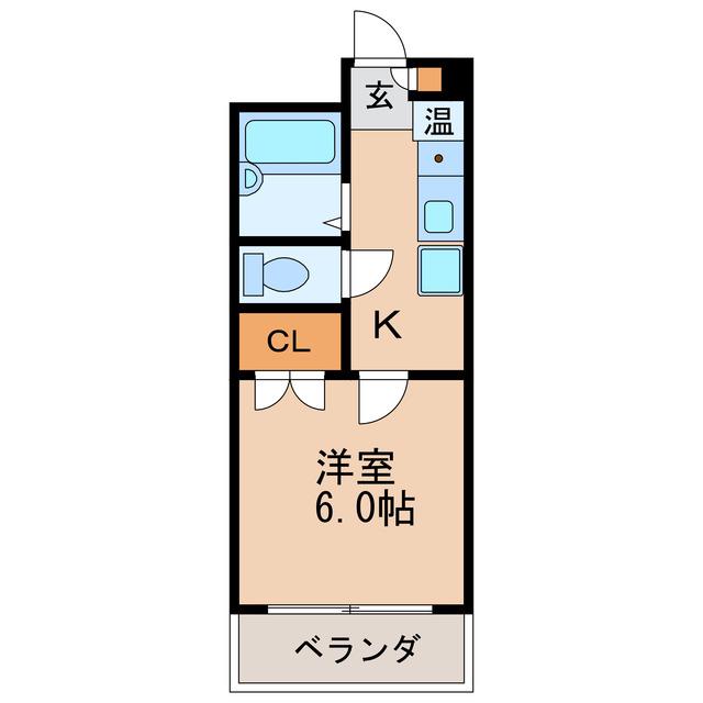SK徳川(1K/3階)の間取り写真