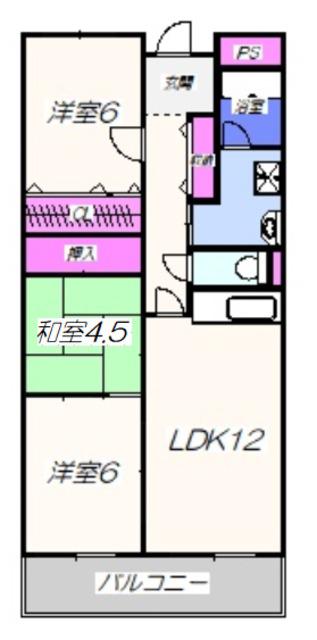 アーバンコート中もず(3LDK/3階)の間取り写真